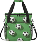 Soccer Ball Travel Coffee Maker Carrying Bag Large Organizer Storage Tote Bag Insulated Reusable Cooler Grocery Bags