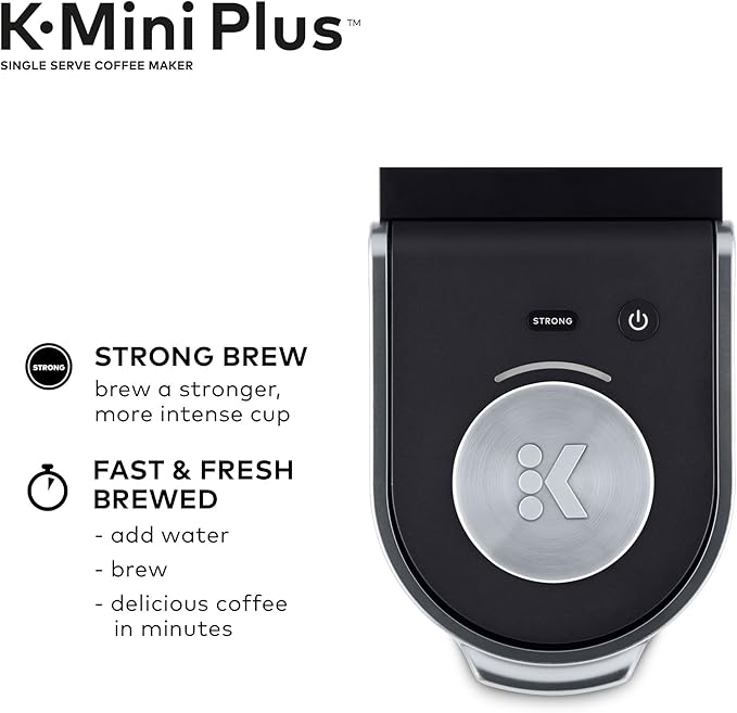 Keurig K-Mini Plus Single Serve Coffee Maker with Donut Shop Coffee Pods 32 count