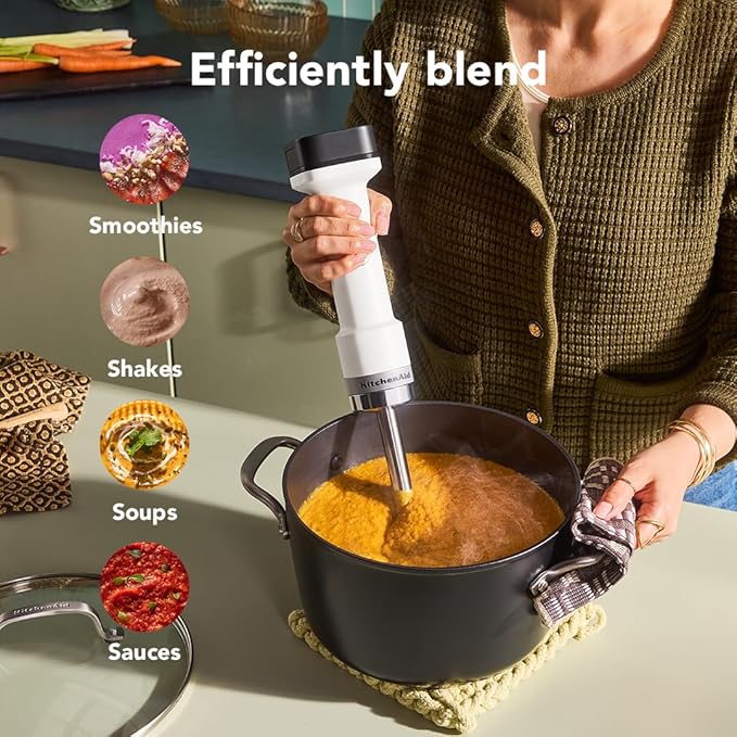 KitchenAid Go™ Cordless Hand Blender - battery sold separately KHBRV00 Porcelain White