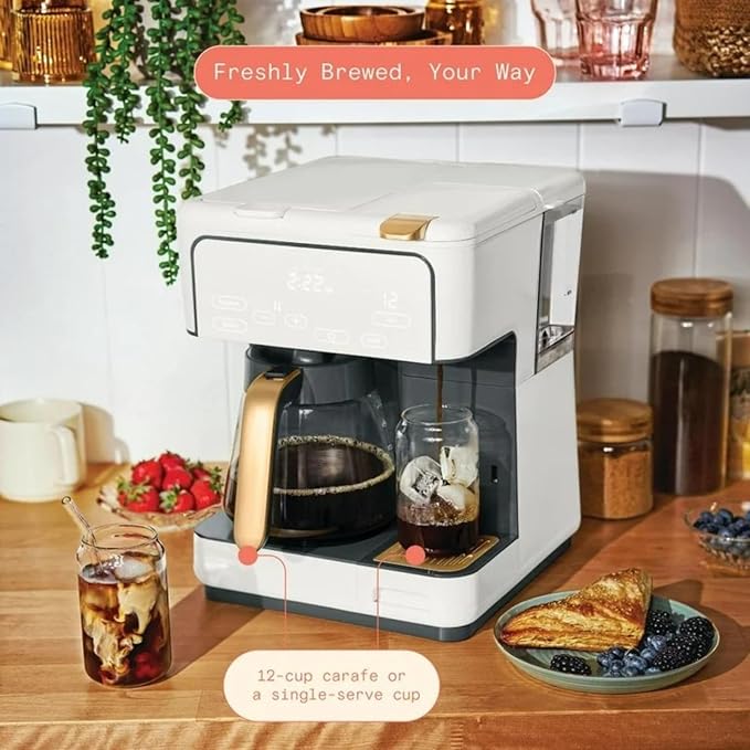 Programmable 12-Cup &amp Single-Serve Multi-Brew Coffee Maker Digital Controls Large Capacity Easy to Use