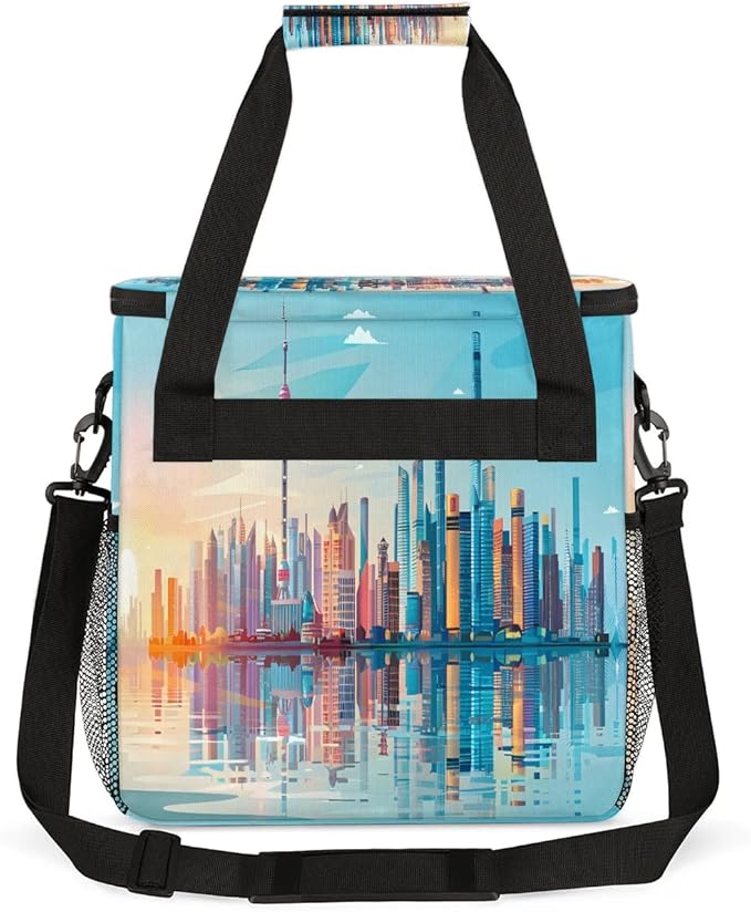 Shanghai Oriental Pearl Coffee Maker Carrying Bag for Keurig K-Mini or K-Mini Plus Storage Portable Coffee Maker Travel Bag