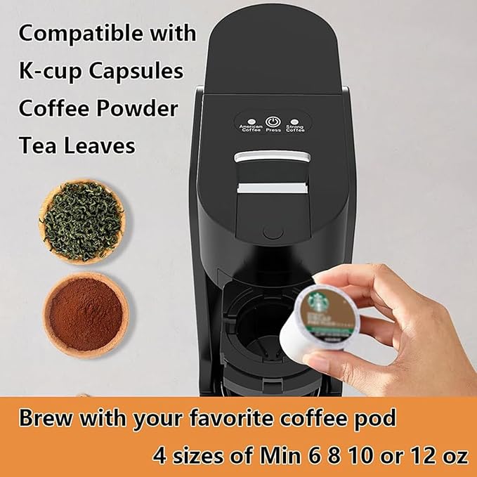 Capsule Coffee Machine Mini Espresso Machine Smart Dual Mode with 3000l Water Tank 3 Height Adjustable Cup Holder(119/143/175mm) for K-Cup Capsules Cappuccino