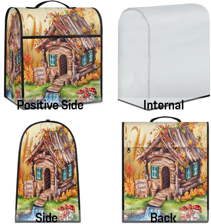 cfpolar Kitchen Aid Mixer Cover Compatible with 6-8 Quarts Farm Flowers Autumn Stand Mixer Cover Kitchen Aid Mixers Accessories Appliance Organizer Bag Dust Covers with Zipper Pocket