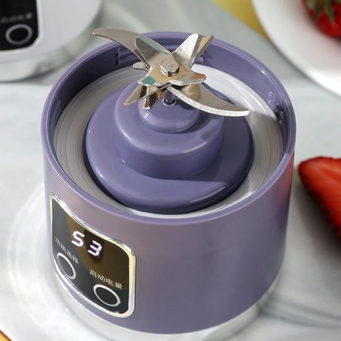 Portable Household USB Powered Juicing Machine Digital Display Electric Juicer Cup Powerful Motor Large Capacity Blender Mixer