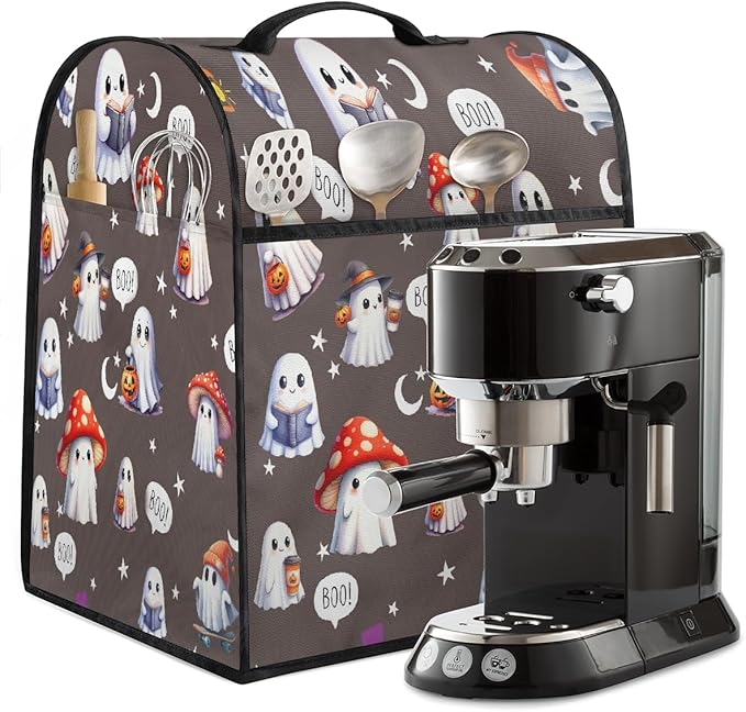 cfpolar Kitchen Aid Mixer Cover Compatible with 6-8 Quarts Halloween Ghosts Pumpkin Stand Mixer Cover Kitchen Aid Mixers Accessories Appliance Organizer Bag Dust Covers with Zipper Pocket