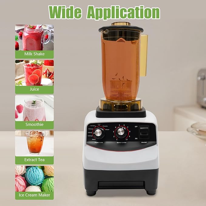 Bubble Tea Machine 1200ml 1800W Multifuction Blending Machine with 4 Different Cups 10 Gears Speed Countertop Smoothie Maker for Homes Milk Tea Shops Coffee Shops 110V 30000RPM Easy to Clean
