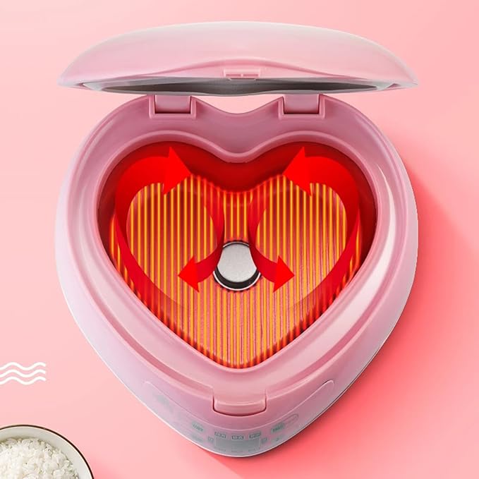 GRFIT Peach Shaped Electric Rice Cooker Intelligent Mini Electric Rice Cooker Household 1-2-3 People Kitchen Cooking (Color : B) jinyi2016SHOP-1998