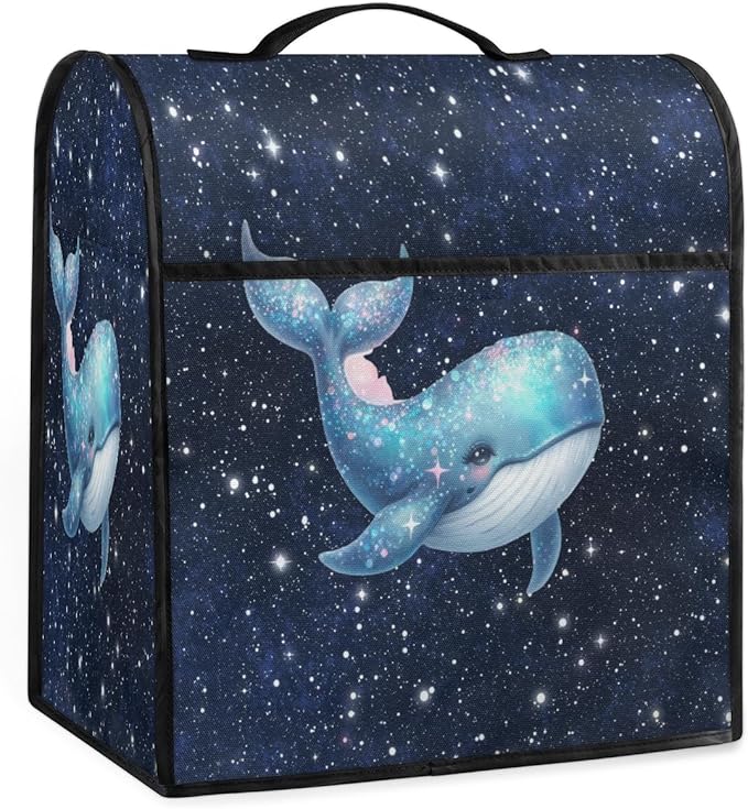 cfpolar Kitchen Aid Mixer Cover Compatible with 6-8 Quarts Animal Whale Starry Sky Stand Mixer Cover Kitchen Aid Mixers Accessories Appliance Organizer Bag Dust Covers with Zipper Pocket