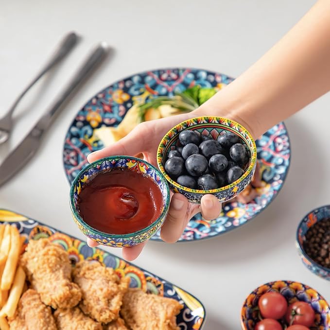 vancasso 12 Pieces Dinnerware Sets 2.7 Oz Dipping Bowls