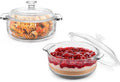 Libbey Baker's Basics 2 Piece Glass Dishes with Lids - Elegant Casserole Dishes for Oven with Lids - Versatile Baking Dish to Store Leftovers &amp More