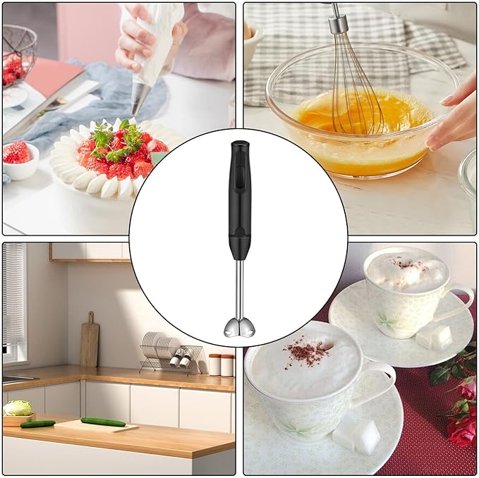 Handheld Electric Mixer 400W Immersion Blender Powerful Food Processor with Stainless Steel Blades Versatile Kitchen for Soup Puree Coffee Milk Drinks Portable Cooking Gadget