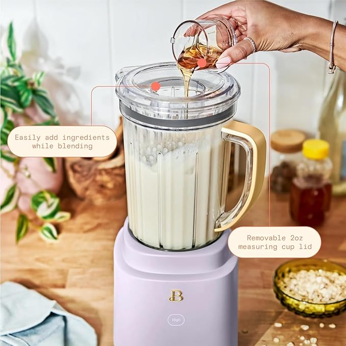 PowerExact Blender System High-Performance Blender with Multiple Speed Settings Powerful Motor Durable Blades &amp Large Capacity Jar Ideal for Smoothies (Lavender)