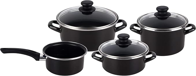 Magefesa 2454140031 – Kitchen Bateria ClÃ ¡Steel SICA Kenya 7 Pieces Black