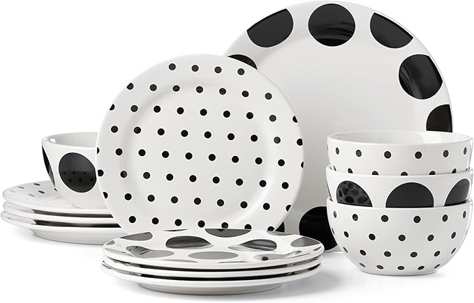 Kate Spade New York Dot 12-Piece Dinnerware Set 19.84 White