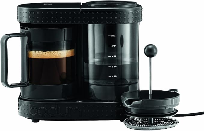 Bistro 4-Cup Electric French Press Coffeemaker 0.5-Liter 17-Ounce Black