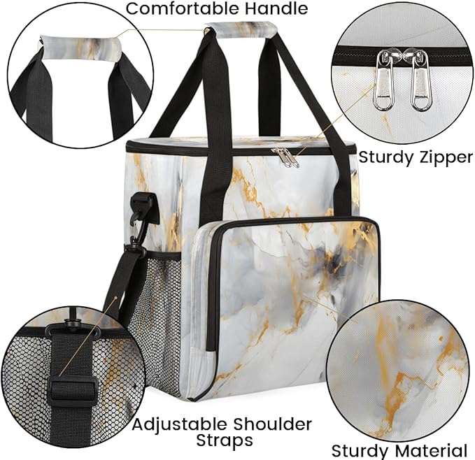 Patterns Classic Marble Coffee Maker Travel Bag for K-Mini or K-Mini Plus Single Serve Coffee Brewer Portable Storage Tote Case for Tarvel