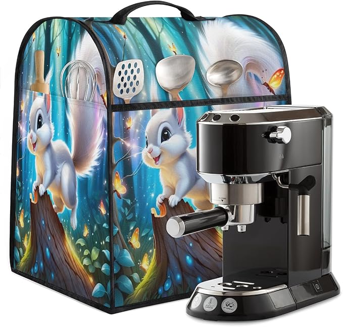 cfpolar Kitchen Aid Mixer Cover Compatible with 6-8 Quarts Cute Squirrel Forest Stand Mixer Cover Kitchen Aid Mixers Accessories Appliance Organizer Bag Dust Covers with Zipper Pocket
