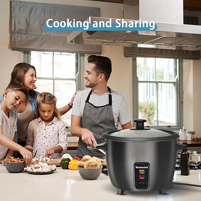Multifunctional Rice Cooker Non-stick Pan Liner Equipped with Spoon and Measuring Cup Fast Cooking Easy To Clean Automatic Heat Preservation Function 1. 5 Quarts Mini Rice Cooker Small and Easy