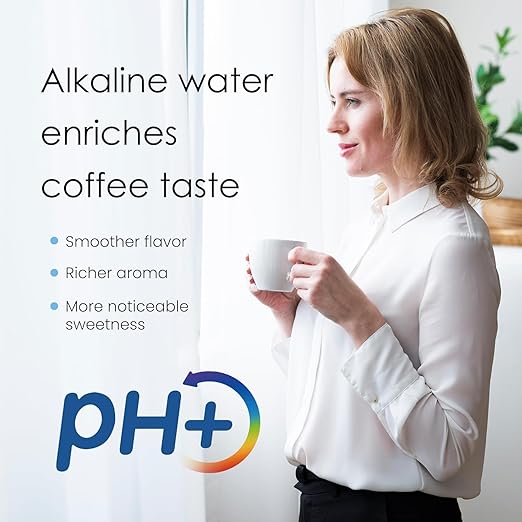 Waterdrop Alkaline Lucid 10-Cup Large Water Filter Pitcher with 1 Filter Healthy Improved Coffee Taste Clean &amp Toxin-Free Mineralized Alkaline Water (100 Gallons) Up to PH 9.5 BPA Free Blue