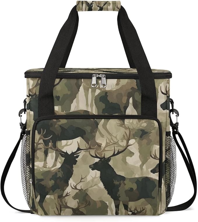 Abstract Camouflage Deer Coffee Maker Carrying Bag for Keurig K-Mini or K-Mini Plus Storage Portable Coffee Maker Travel Bag