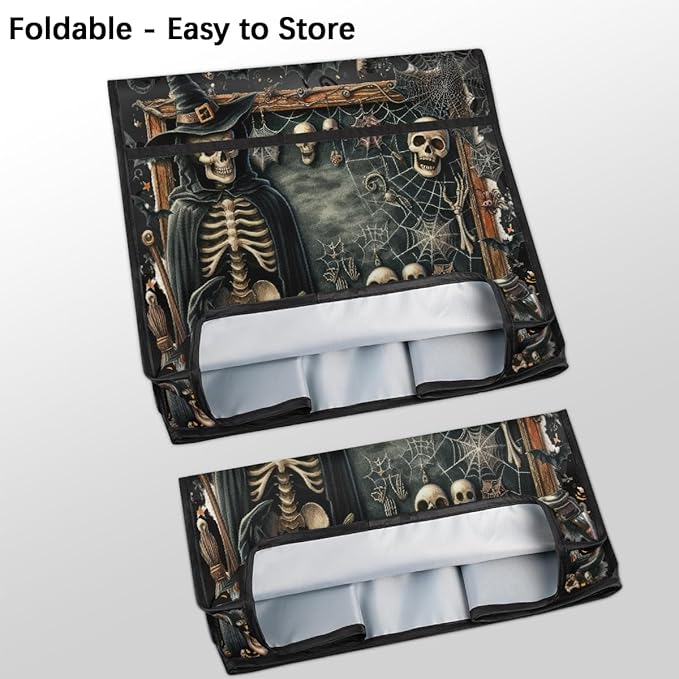 cfpolar Kitchen Aid Mixer Cover Compatible with 6-8 Quarts Halloween Skeleton Pumpkin Spider Web Stand Mixer Cover Kitchen Aid Mixers Accessories Appliance Organizer Bag Dust Covers with Zipper Pocket
