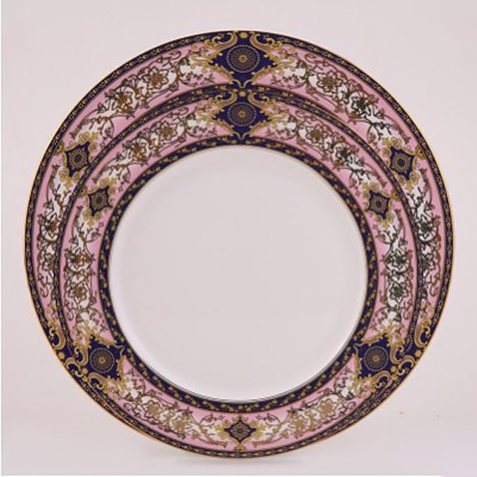 European Style Dinnerware Set Service for 6 Bone China Dinnerware Sets Unbreakable Porcelain Dinner Sets Coffee Cup and Saucer Tableware Set Steak Dinner Plates Dish Set Pink-2