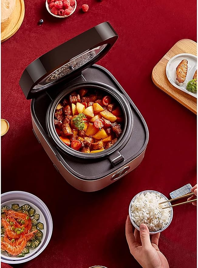 Rice Cooker&ampSteamer 3/4/5L Large Capacity 6-Layer Aluminum Alloy Non-Stick Inner (B 4l) (A 3l)