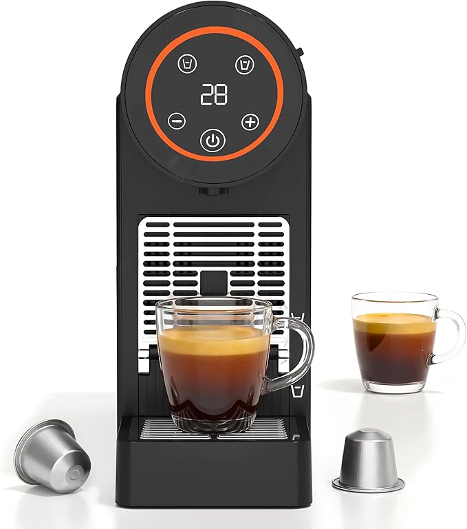 Single Serve Coffee Maker Capsule Espresso Machine with 1200W Quick Brew Compact Small Coffee Machine with Removable Water Tank Easy Clean Single Cup Machine for Home Dorm &amp Office