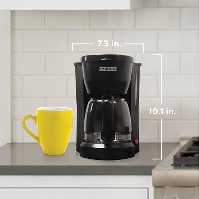 BLACK+DECKER 5-Cup Coffeemaker DCM600B Black