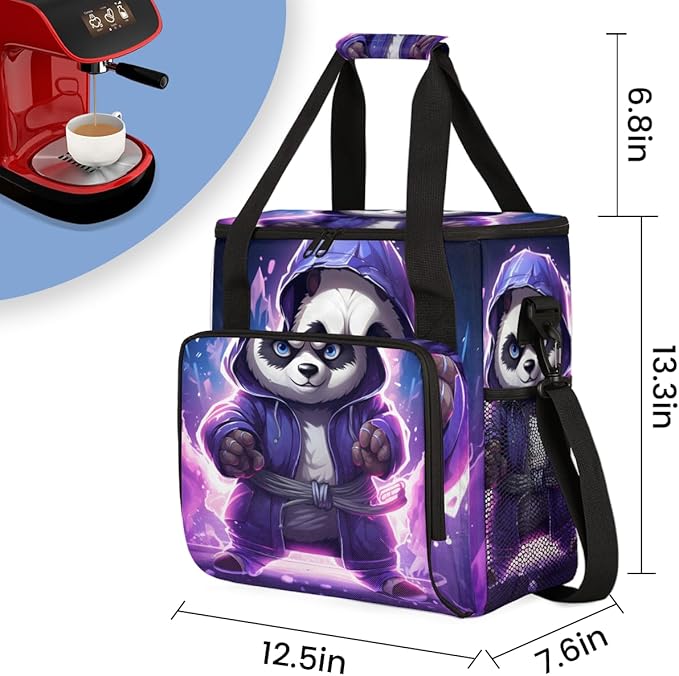 Angry Panda Coffee Maker Carrying Bag Portable Travel Storage Tote Bag Compatible with K-Mini or K-Mini Plus Single Serve Coffee Brewer Carrying Case with Multiple Pockets &amp Shoulder Strap