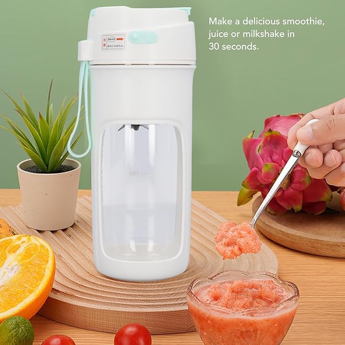 Portable Blender Cup 500ml Miniature Juicer Cup with Straw for Shakes Smoothies Juice Multifunctional Automatic USB Blender Cup