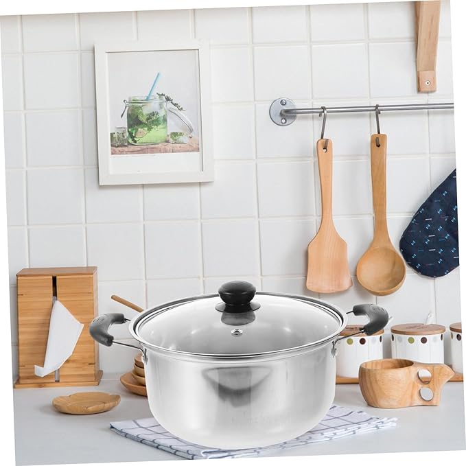 1Set Stainless Steel Cookware Set Soup Pot Frying Pan Versatile Cooking for Noodles Soups Stews Milk More Kitchen Essentials