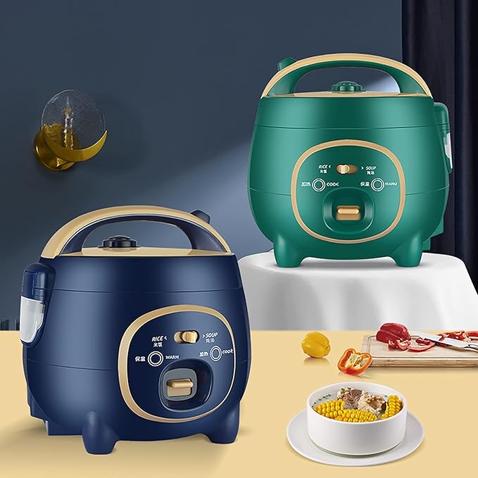 Household Rice Cooker Household Mini Small Non-Stick Rice Cooker Intelligent Heat Preservation And One-Button Switch For 1-3 People(B)