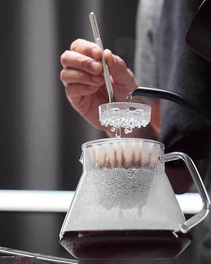 MELODRIP Pour Over Coffee Tool for Cleaner and Sweeter Pour Over Brewing (Matte Grey Handle and Grey Dish)