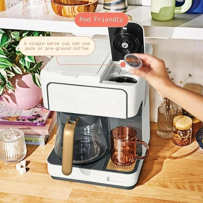 Programmable 12-Cup &amp Single-Serve Multi-Brew Coffee Maker Digital Controls Large Capacity Easy to Use