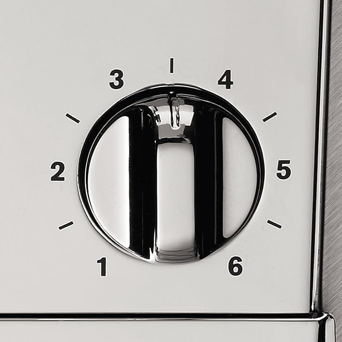 KRUPS: Breakfast Set Stainless Steel Toaster 4 Slice 1500 Watts 6 Brown Settings Defrost Reheat High Lift Lever Silver Matte and Chrome