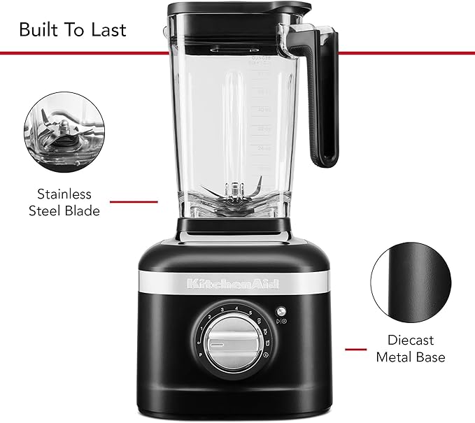 KitchenAid K400 Variable Speed Blender with Tamper - KSB4028 - Black Matte