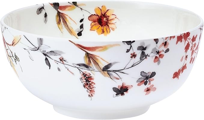 Mikasa Wildflower Bliss 12 Piece Floral Bone China Durable Chip Resistant Lightweight Dinnerware Set Service for 4