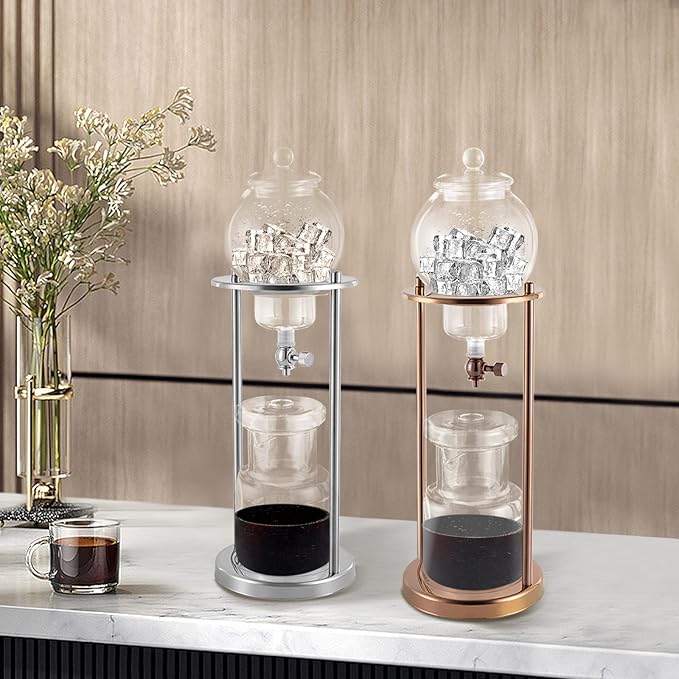 Ice Cold Brew Dripper Coffee Maker 600 ml Luxury Iced Coffee Maker Dripper Coffee Maker Iced Coffee Maker for Kitchen Home Office Cold Brew Maker