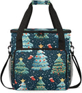 Christmas Festivals Coffee Maker Carrying Bag Xmas Tree Travel Storage Bag Compatible with K-Mini or K-Mini Plus Single Serve Coffee Brewer Carrying Case with Multiple Pockets &amp Shoulder Strap