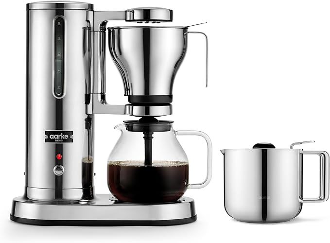 aarke Coffee Maker and Thermal Jug Bundle - Premium SCA-Certified Brewer with Vacuum Insulated Stainless Steel Thermal Carafe Blooming Mode 42 fl oz Stainless Steel