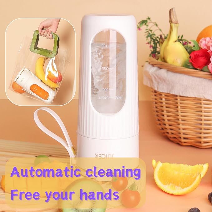 LCD Portable Blender Cup – For Smoothies Shakes &amp Fresh Juice. 14-Blade Straw Included. Wireless &amp Multi-Functional for Baby Food Travel Camping &amp Gym.