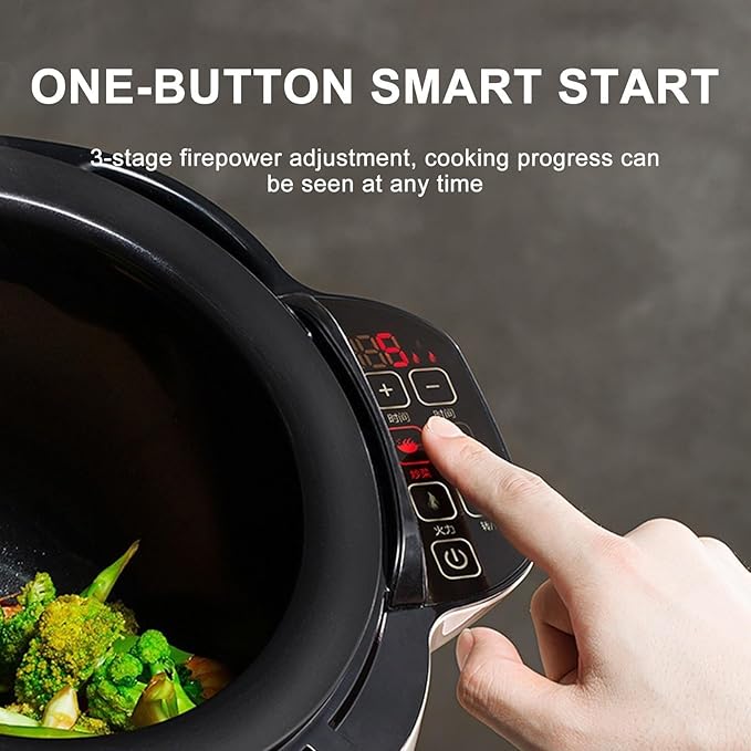 Drum Type Food ProcessorElectric Cooker with 360° Rotating and All-Round HeatingAutomatic Stir Fry CookerAutomatic Cooking MachinePot Type Stir Frying Machine(110v)
