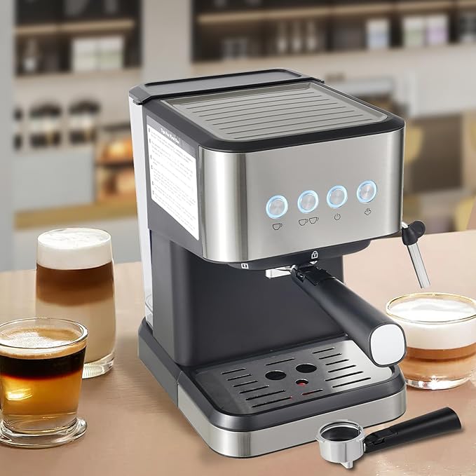 Semi-Automatic Espresso Machine Coffee Maker 1050W Small Drip Coffee Machine Smart Home Kitchen Essentials