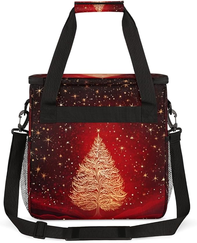 Christmas Tree Coffee Maker Carrying Bag Glitter Tree Travel Storage Bag Compatible with K-Mini or K-Mini Plus Single Serve Coffee Brewer Carrying Case with Multiple Pockets &amp Shoulder Strap