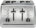 Hamilton Beach 4 Slice Toaster with Extra-Wide Slots Bagel Setting Toast Boost Slide-Out Crumb Tray Auto-Shutoff &amp Cancel Button Stainless Steel (24798)