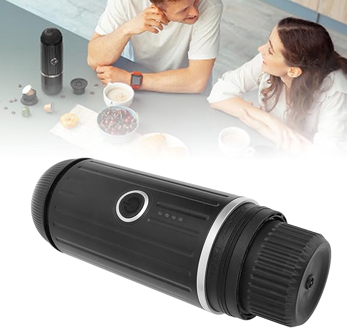 Portable Electric Espresso Machine Travel Coffee Maker for Camping Car Coffee Maker Self - Heating With Ground Coffee &amp NS Capsule for RV Hiking Office