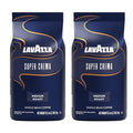 Lavazza Super Crema Espresso medium roast Whole Bean Coffee 2.2-pound Bag 2-pack