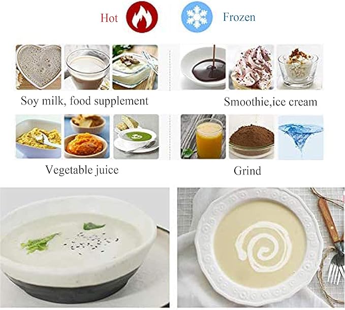 Huanyu Countertop Blender 68 oz 2200W with Speed Control Timer for Fruit Smoothie Ice Soy Milk Hot Soups Frozen Desserts Crush Mix Home Commercial G1100 2L (110V Black)