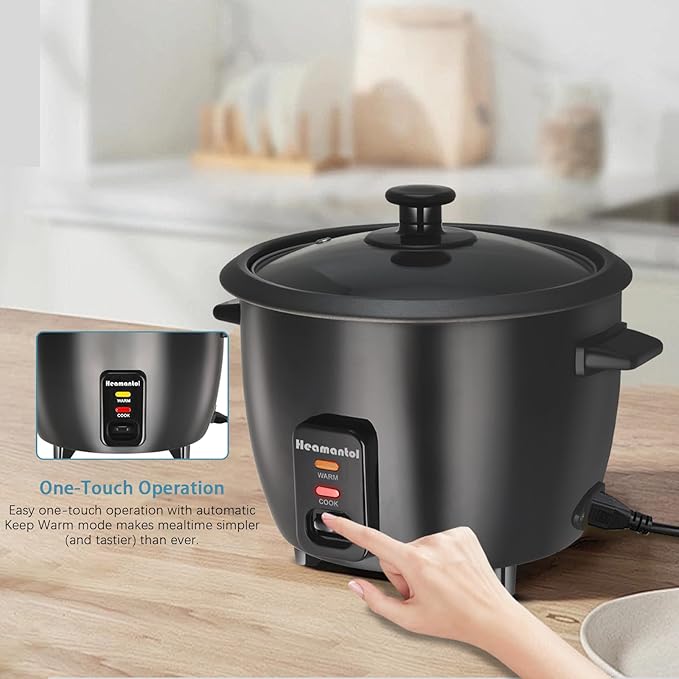 Multifunctional Rice Cooker Non-stick Pan Liner Equipped with Spoon and Measuring Cup Fast Cooking Easy To Clean Automatic Heat Preservation Function 1. 5 Quarts Mini Rice Cooker Small and Easy